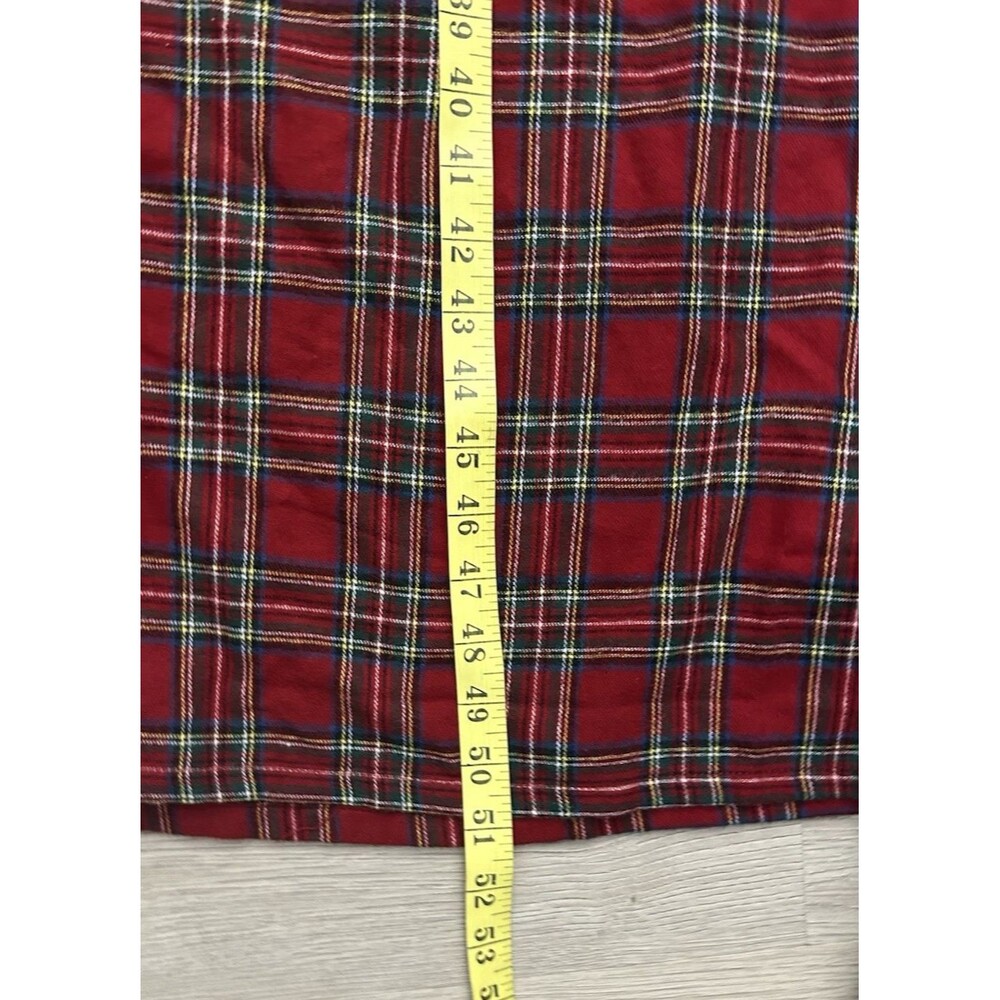 LL Bean Nightgown Womens Medium Plaid Flannel Red Scotch Tartan Pajamas Cottage - Picture 10 of 10